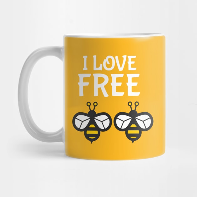 I Love "Free Bees" (Light) by Absurdly Epic